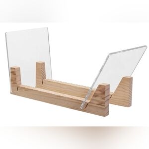 A Set Of Vinyl Record Storage Holders Organizer Finish: Natural Wood